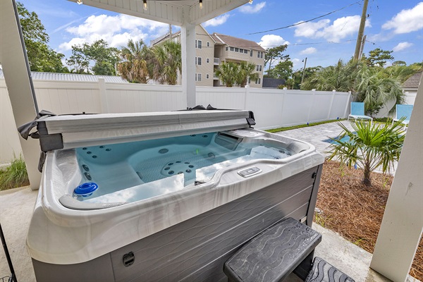 Unwind in style with our commercial-grade hot tub, built for comfort and designed for indulgence. Gather with friends and family as you soak in the bliss of relaxation. 🌟💦 #HotTubHeaven #UltimateComfort