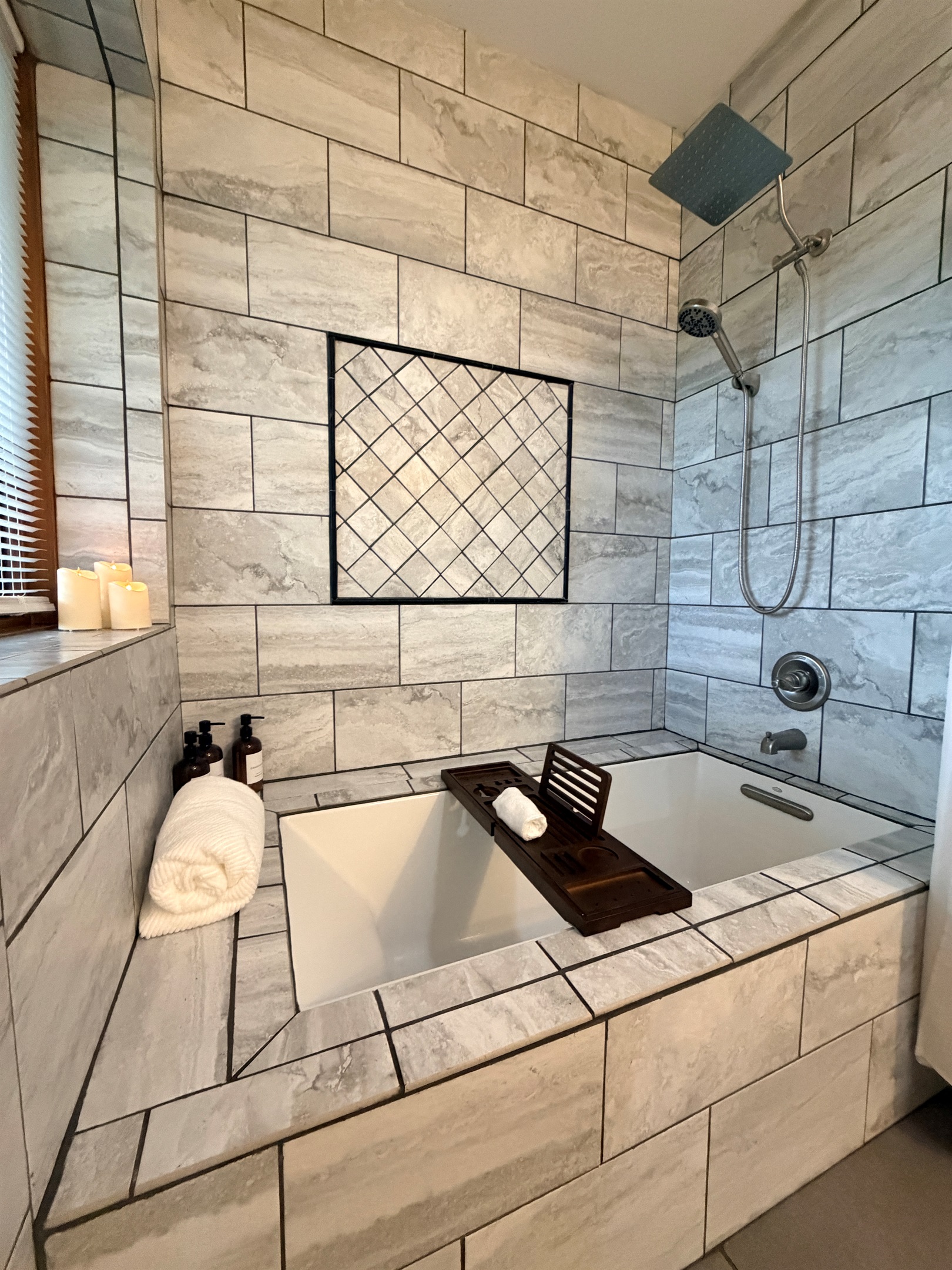 Soaking tub or rain shower, or both! And heated floors?!? 
