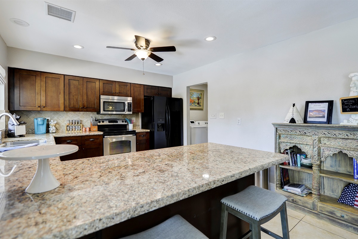 Bright Fully Stocked Kitchen