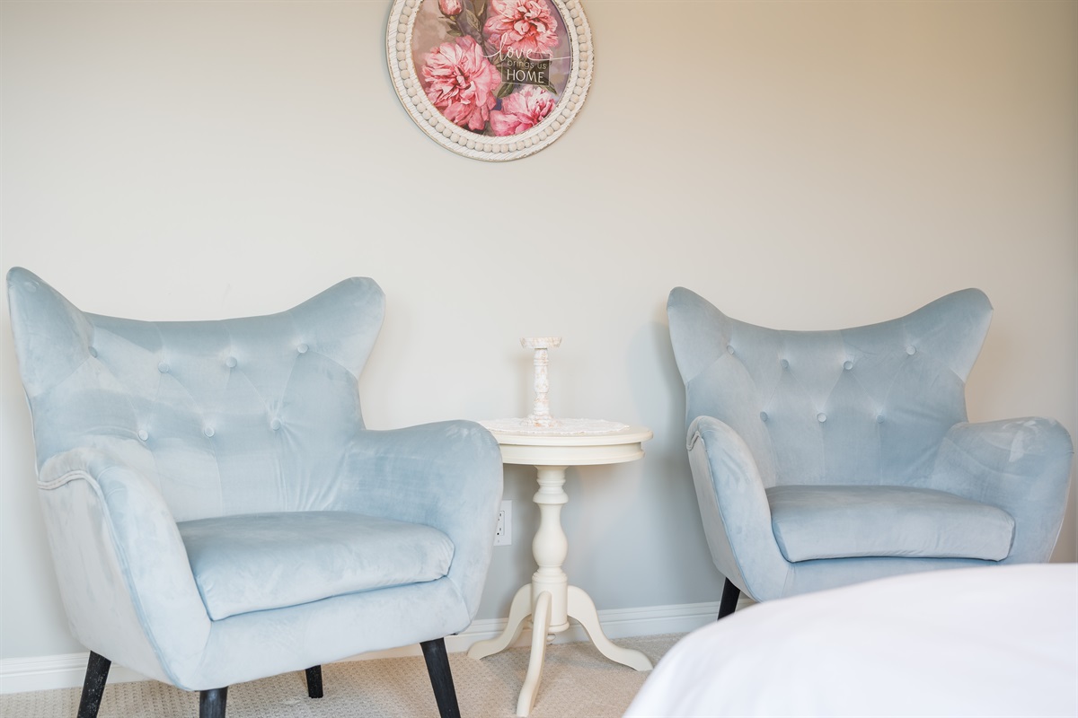 Seating area in the Primary Ensuite bedroom
