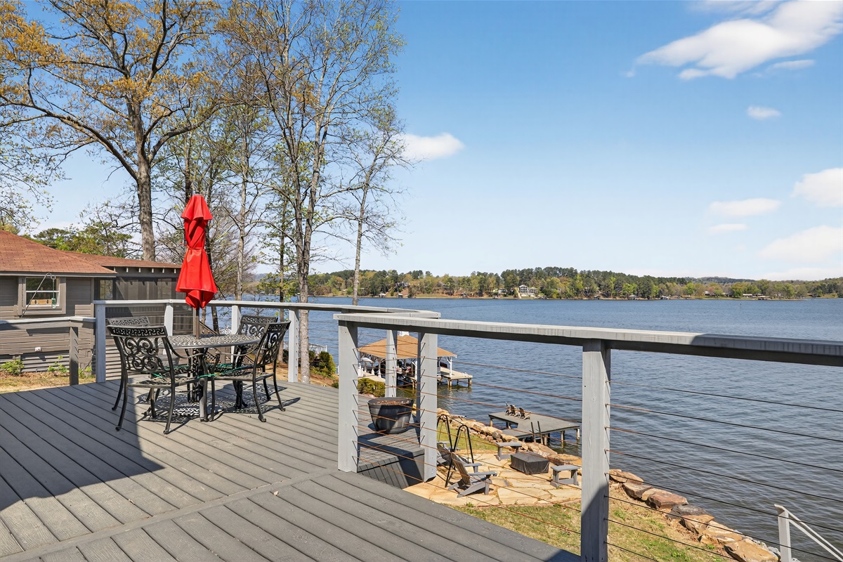Upstairs deck Facing Water