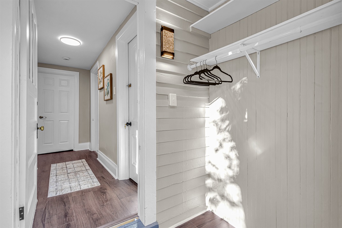 Main/Rear entrance to lower level with mudroom/coat rack