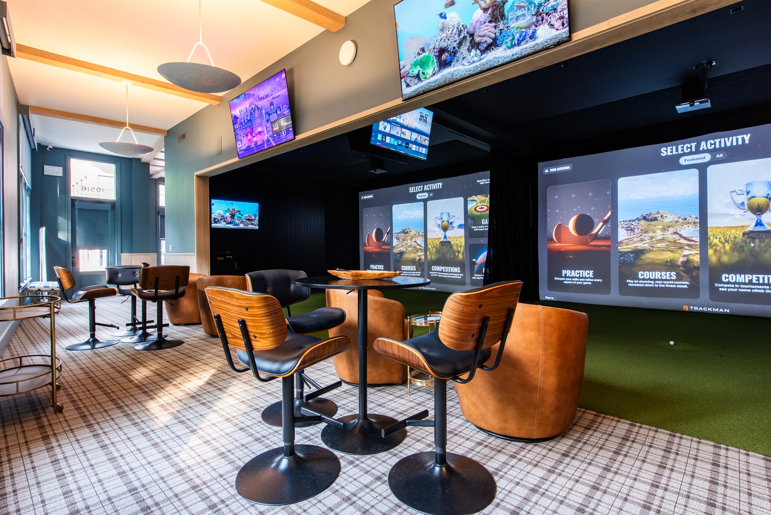 Lots of seating available while waiting for your turn!