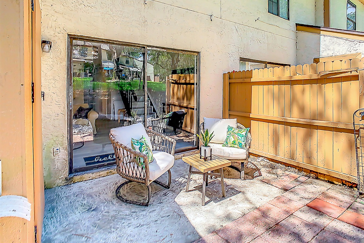 Bright bedroom featuring large closet, comfortable bed, and neutral decor for a relaxing guest experience.