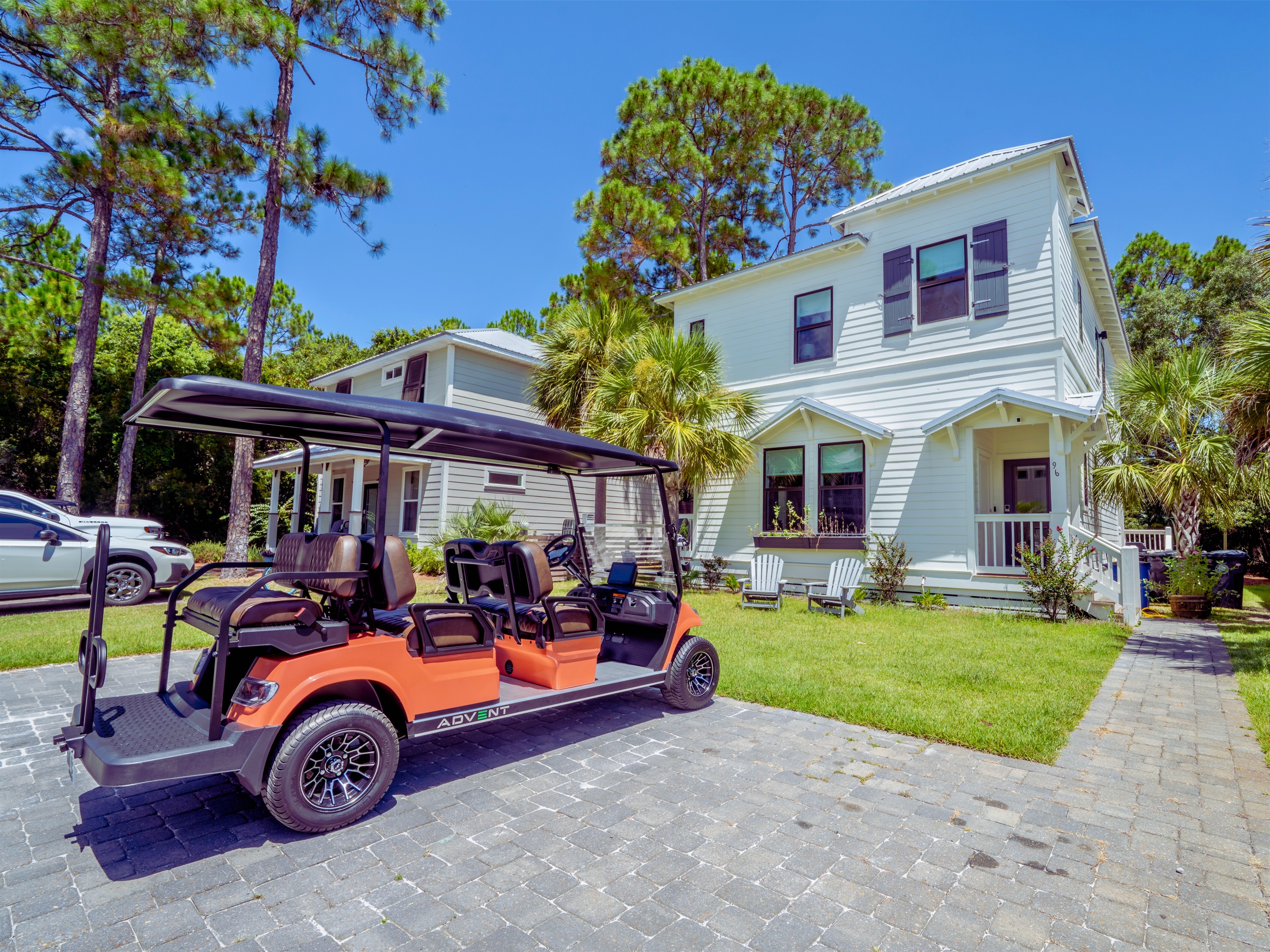 6-seater street-legal golf cart — easy and fun way to explore the area!