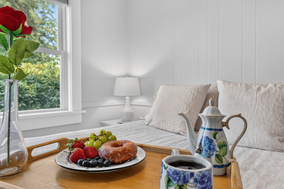 Start your day with fresh coffee and light refreshments while enjoying the picturesque water views.