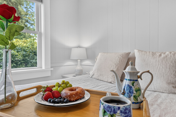 Start your day with fresh coffee and light refreshments while enjoying the picturesque water views.