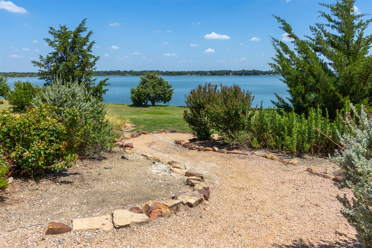 Enjoy trails leading to Lake Hubbard.