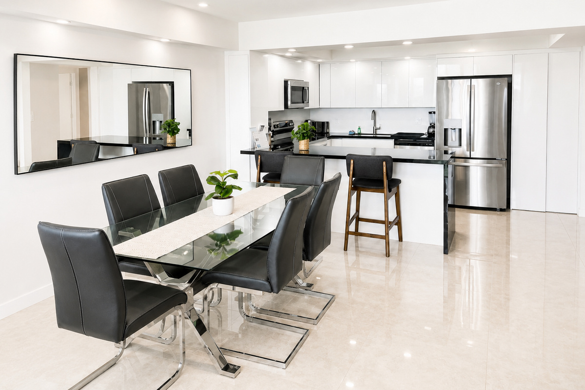 Dining room and Kitchen