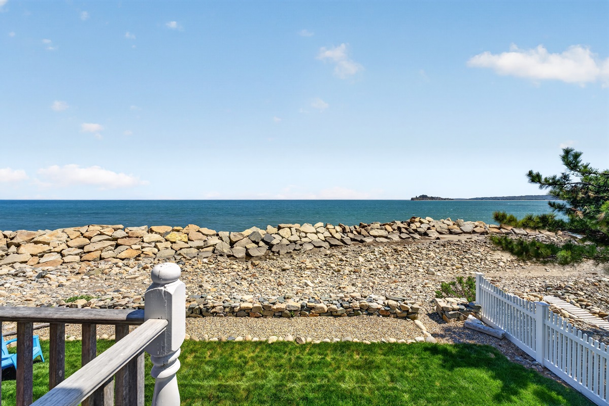 The perfect deck for sunrise, sunsets, and sea breeze.