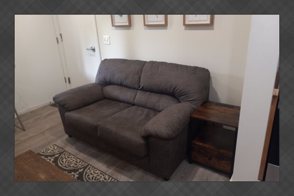 Sofa: Love-seat.