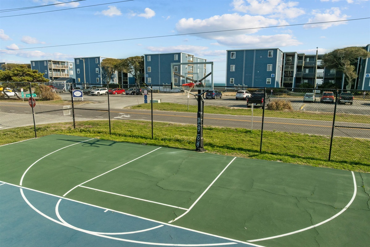 Spacious community court perfect for tennis, basketball, or casual play