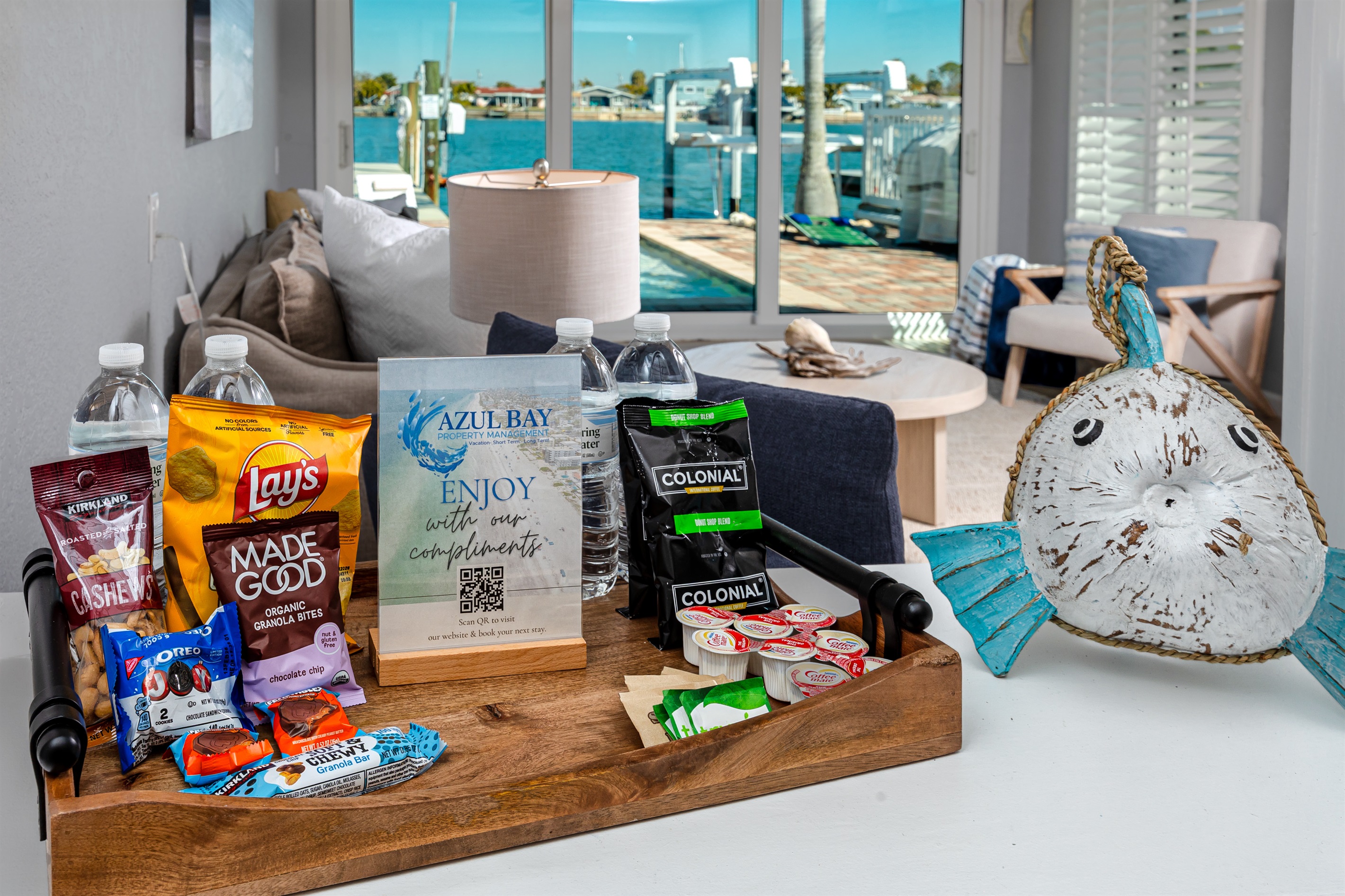 Complimentary snack basket!