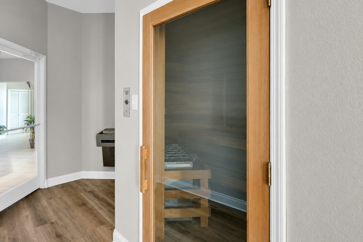 Entrance to the sauna....AHHH