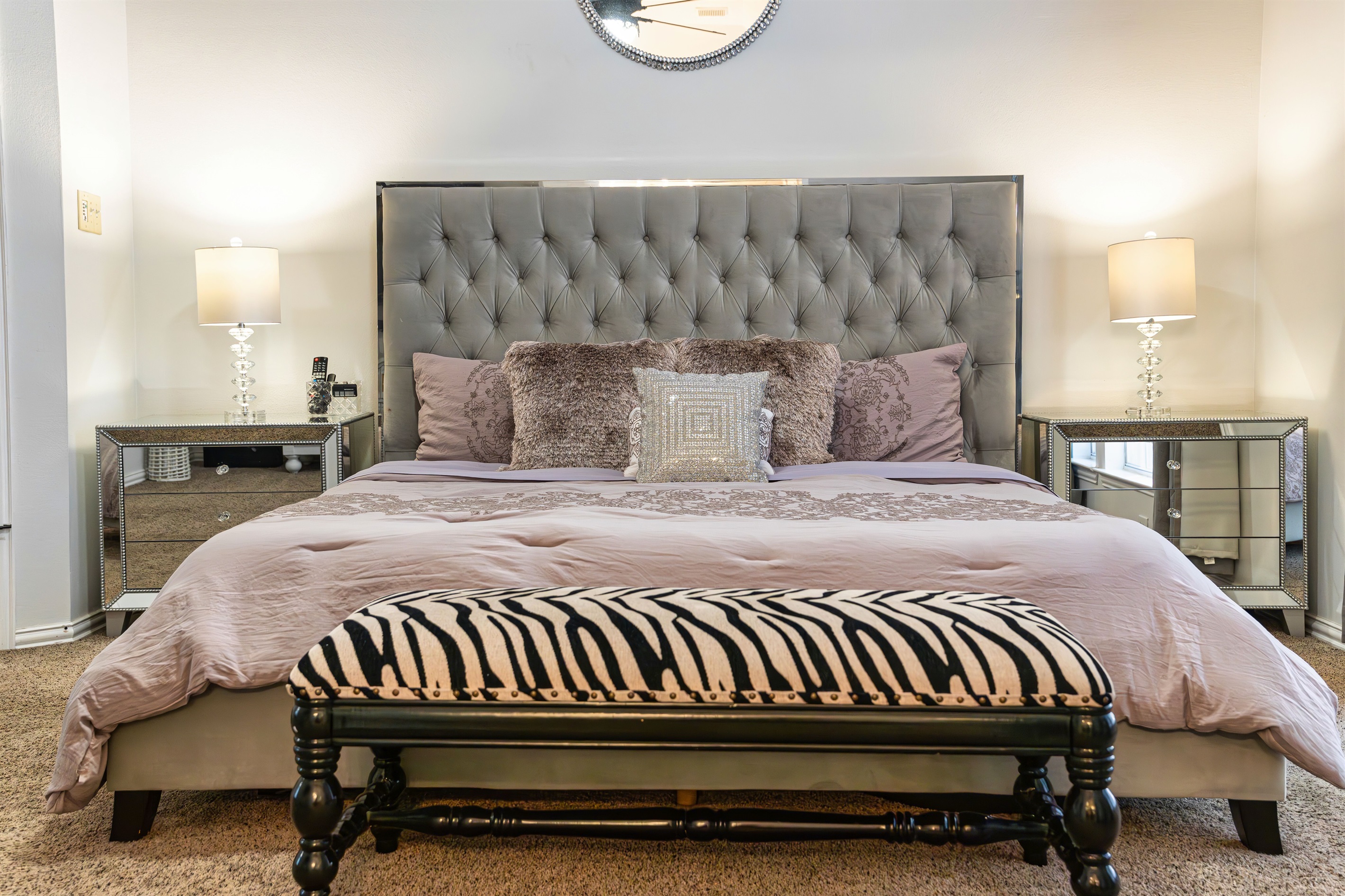 Private Master Suite with Remote to TV, Firestick, and Soundbar