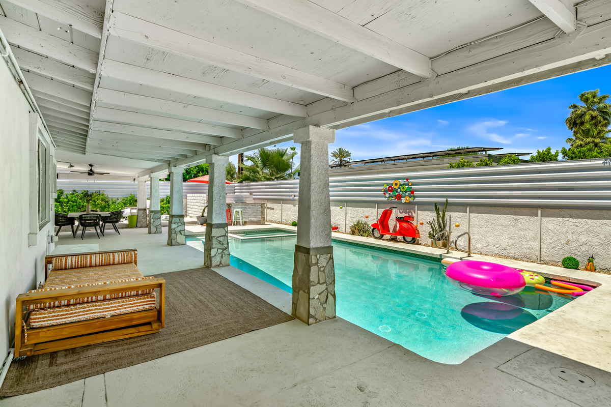 daybed by the pool