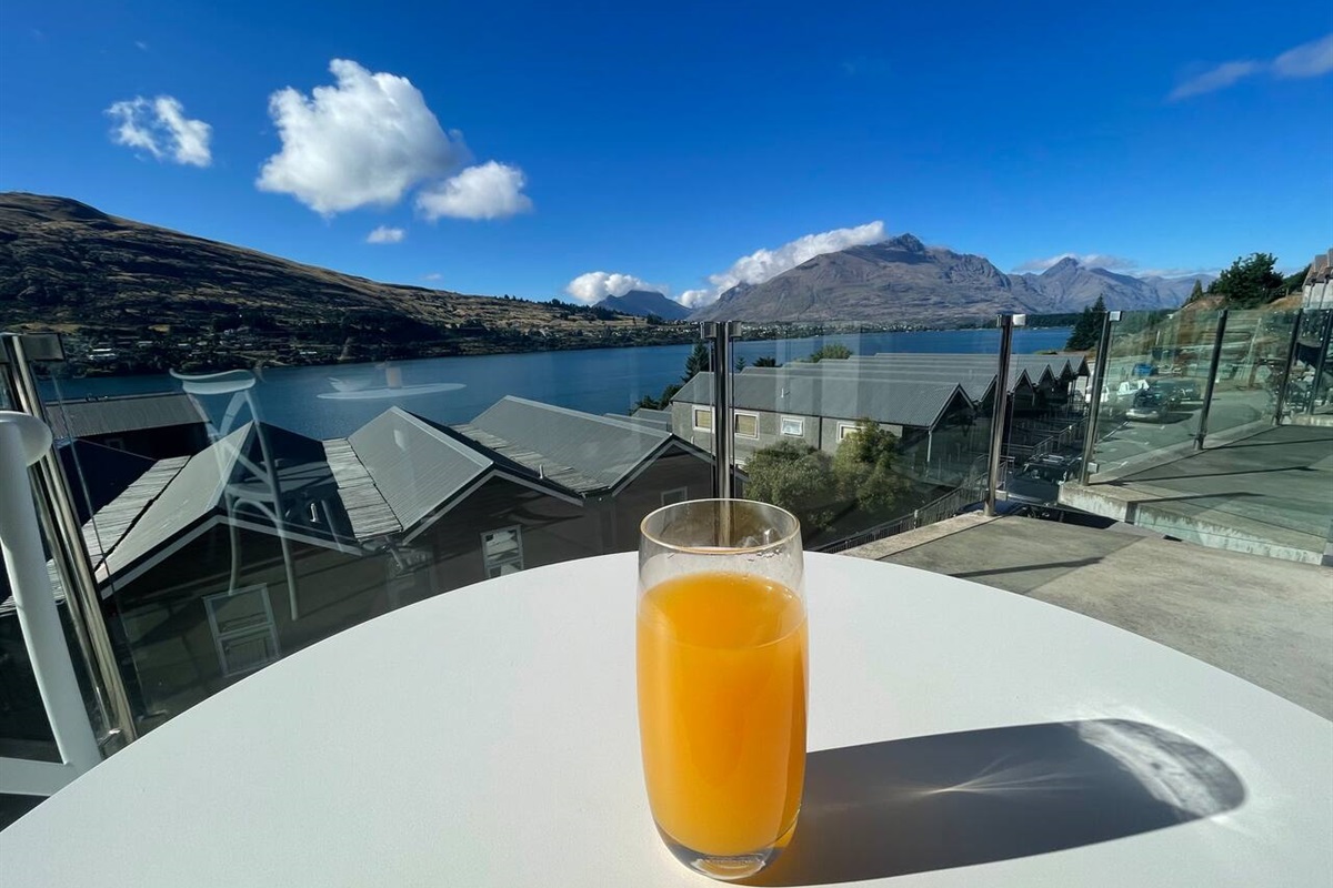 Enjoy amazing views from the balcony.