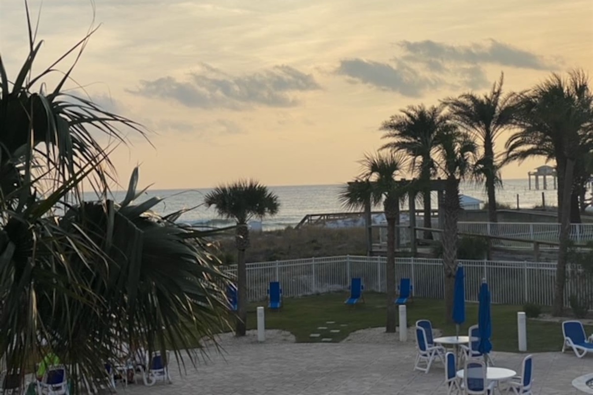 Afternoon view from the balcony of Gulfside 204