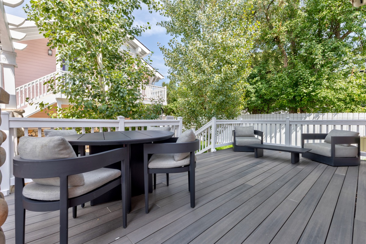 Patio Access to Backyard and Carriage House
