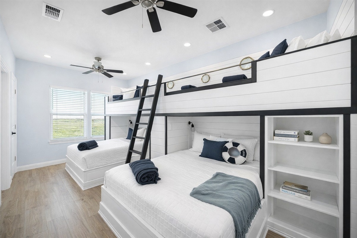 Bunk Room Alternate Angle (Upper Level): Designed for sleepovers, cousins, and crew trips.