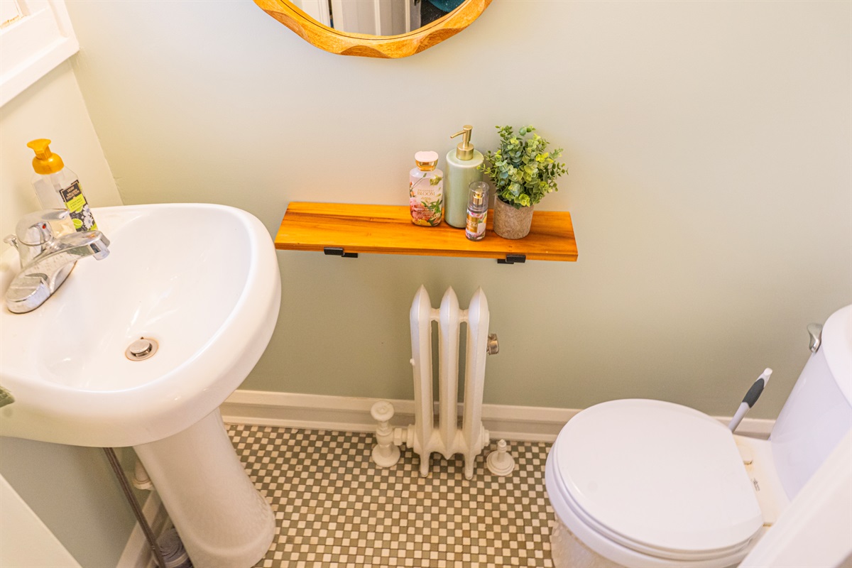 Pedestal Sink with Toilet
