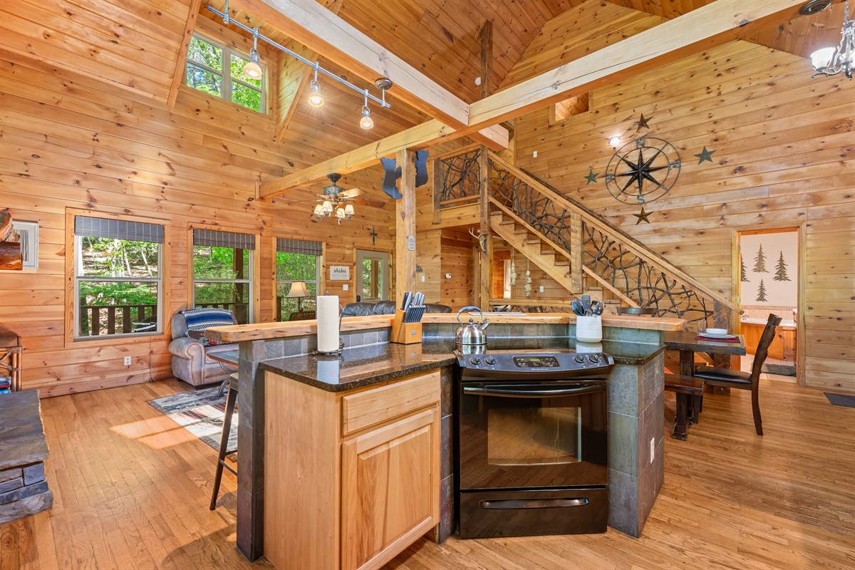 Open Floor Plan to Enjoy Family Time while in Kitchen