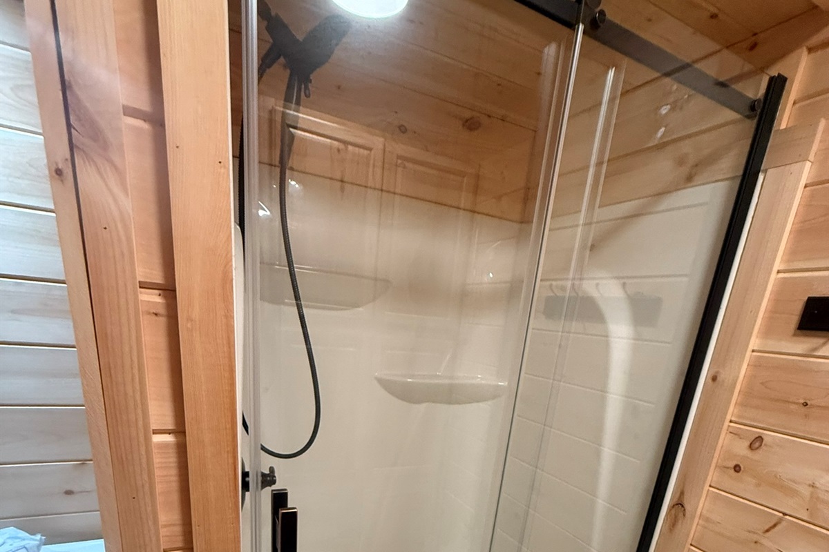 bathroom 2 in small cabin over garage