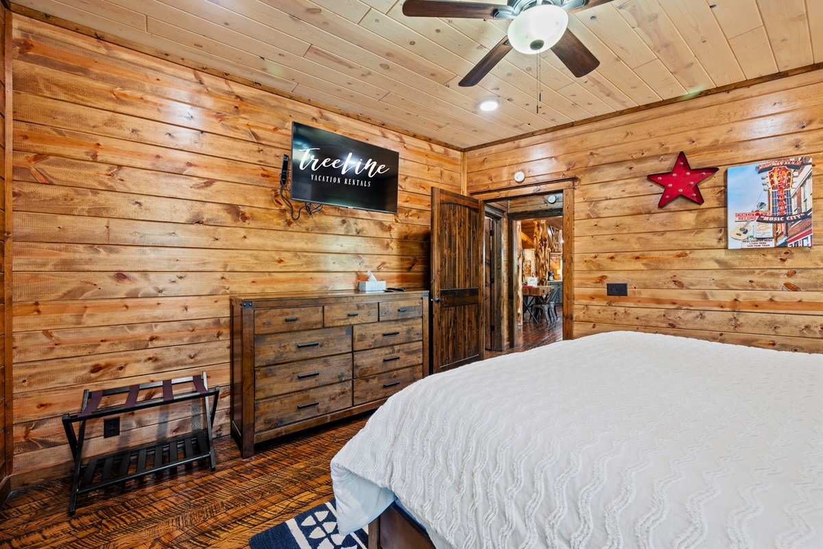 Thoughtfully designed with cozy textures and charming décor, this bedroom offers a peaceful retreat that feels both spacious and welcoming from the moment you step inside.