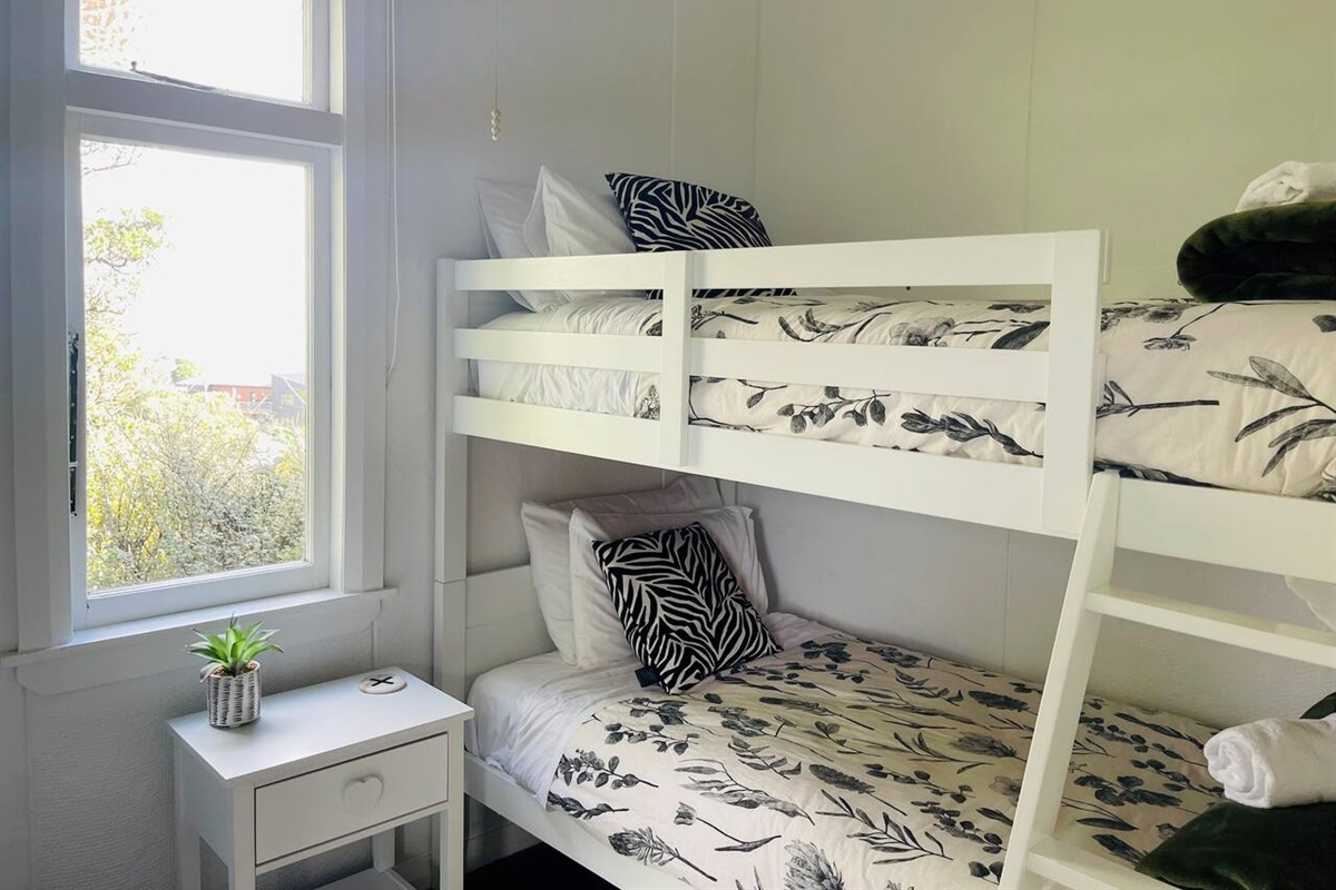 Bedroom 3. Bunk room for the kids.  A nice ocean view.