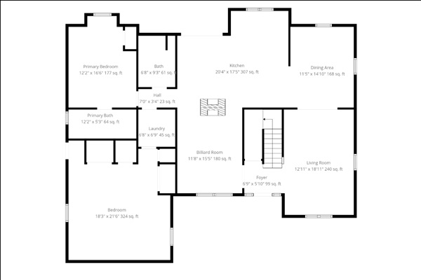 1st floor: master bedroom (with ensuite bathroom) and kids bedroom (the one with the slide)