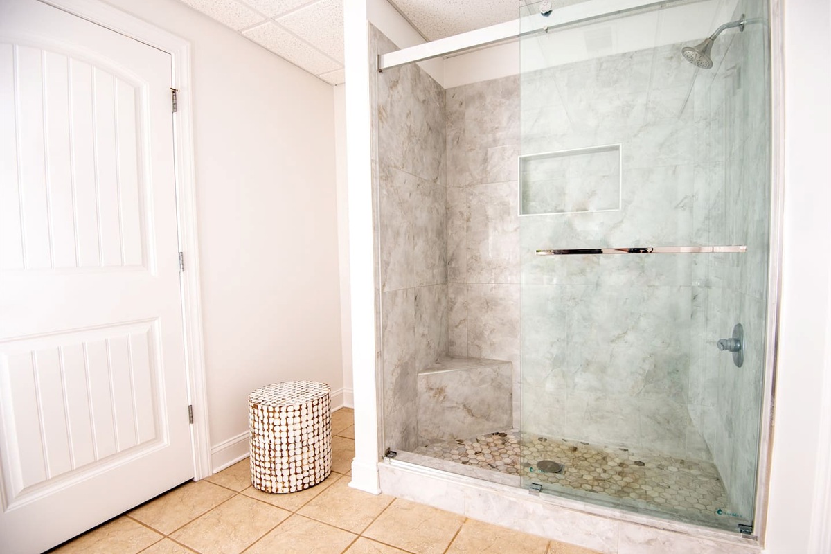 Downstairs bathroom - walk-in shower