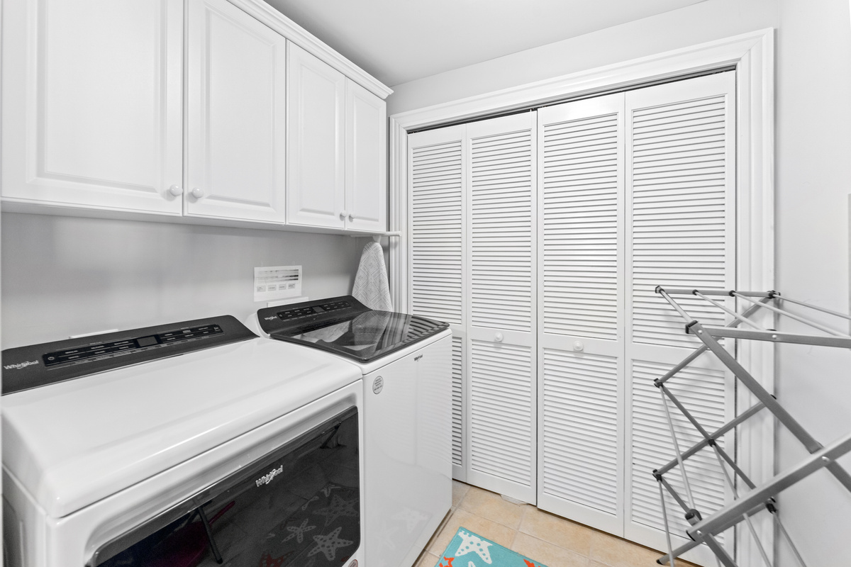 Full sized washer and dryer for your use