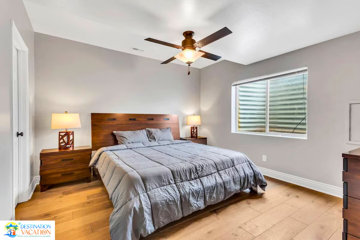 Peaceful bedroom retreat designed for restful mountain nights.
