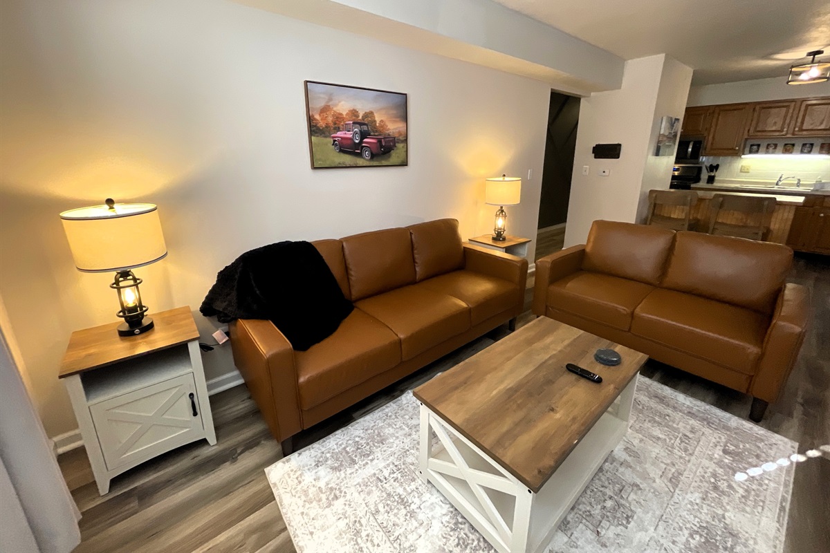 Living room with 55" Smart TV