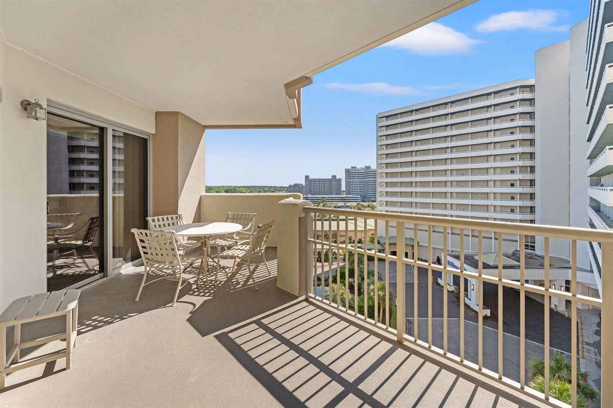 Large Balcony with plenty of seating