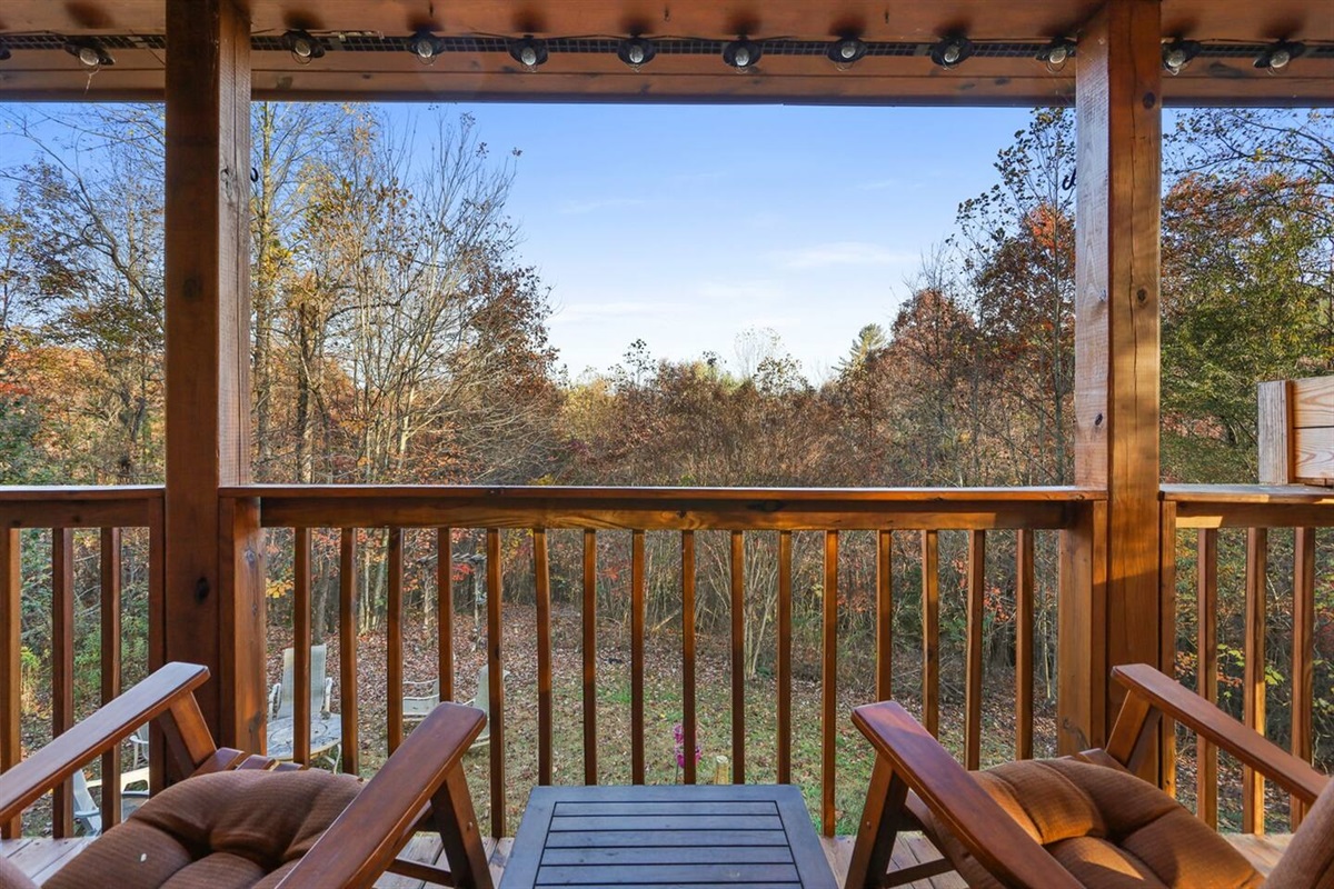 View from back porch just outside main kitchen