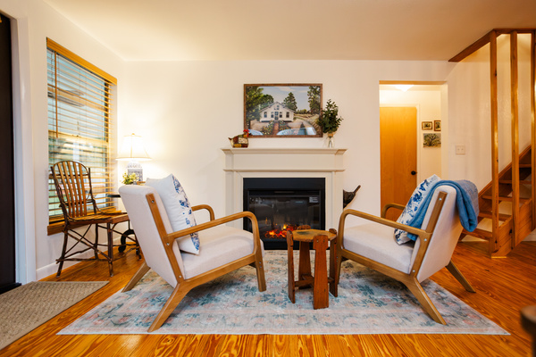 Fireside chairs, ready for a quiet evening in.