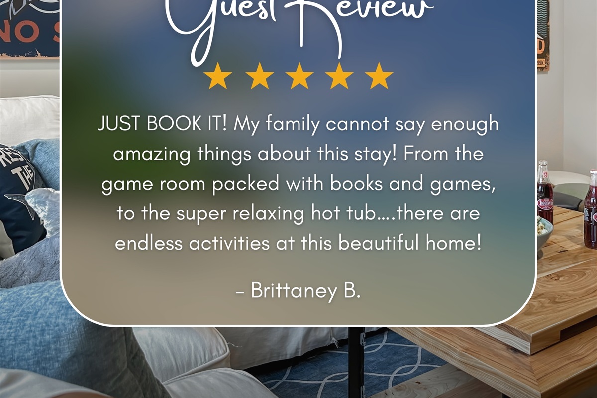 All the details make our guests' stay memorable!