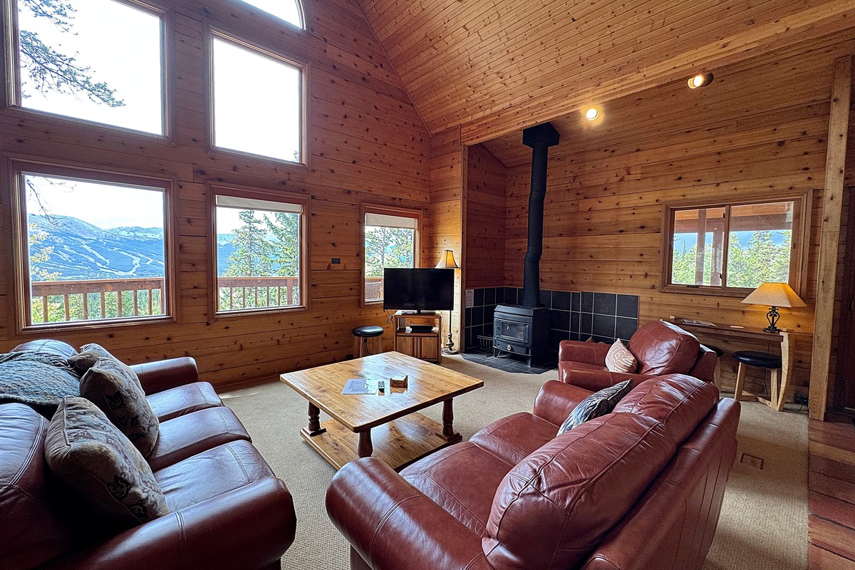 Main living area with sweeping mountain views