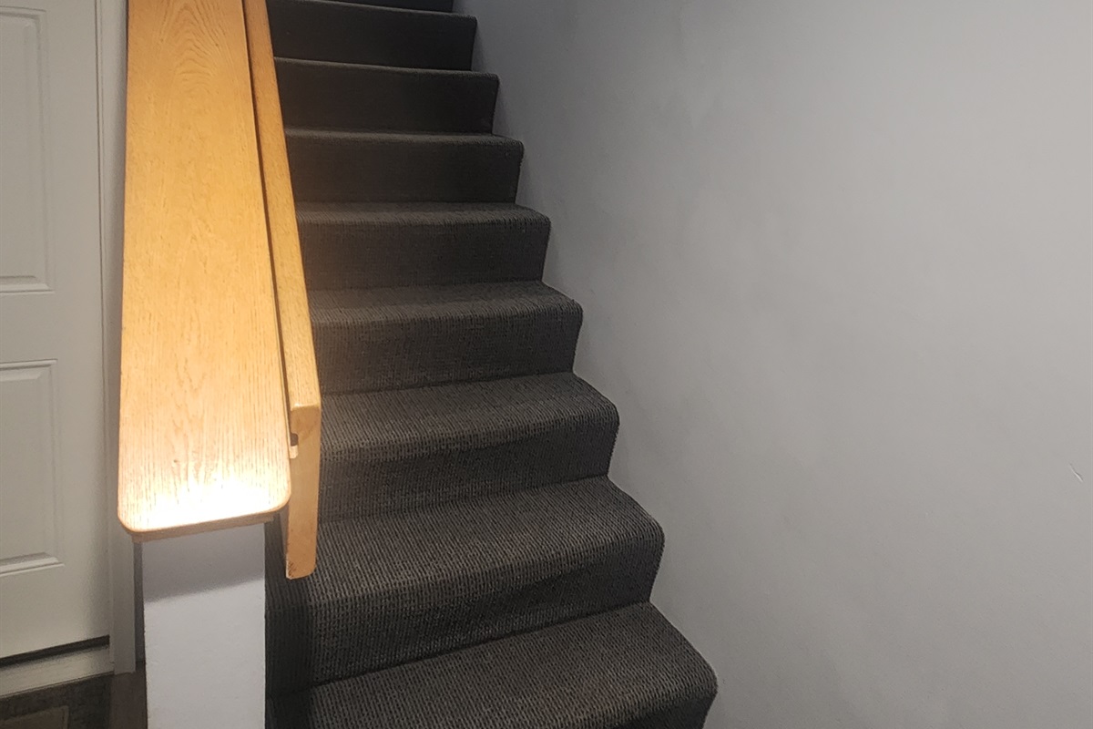 Stairs down to Unit B