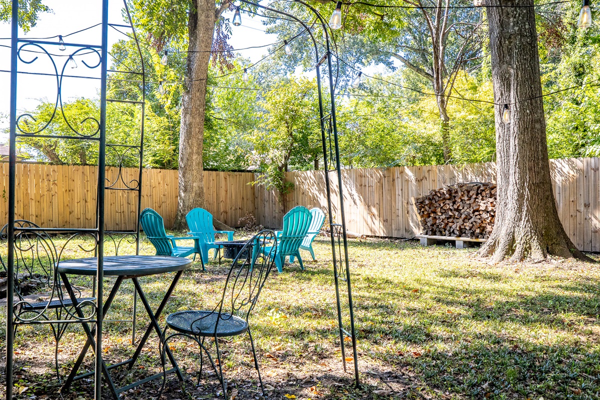 Large fenced in yard