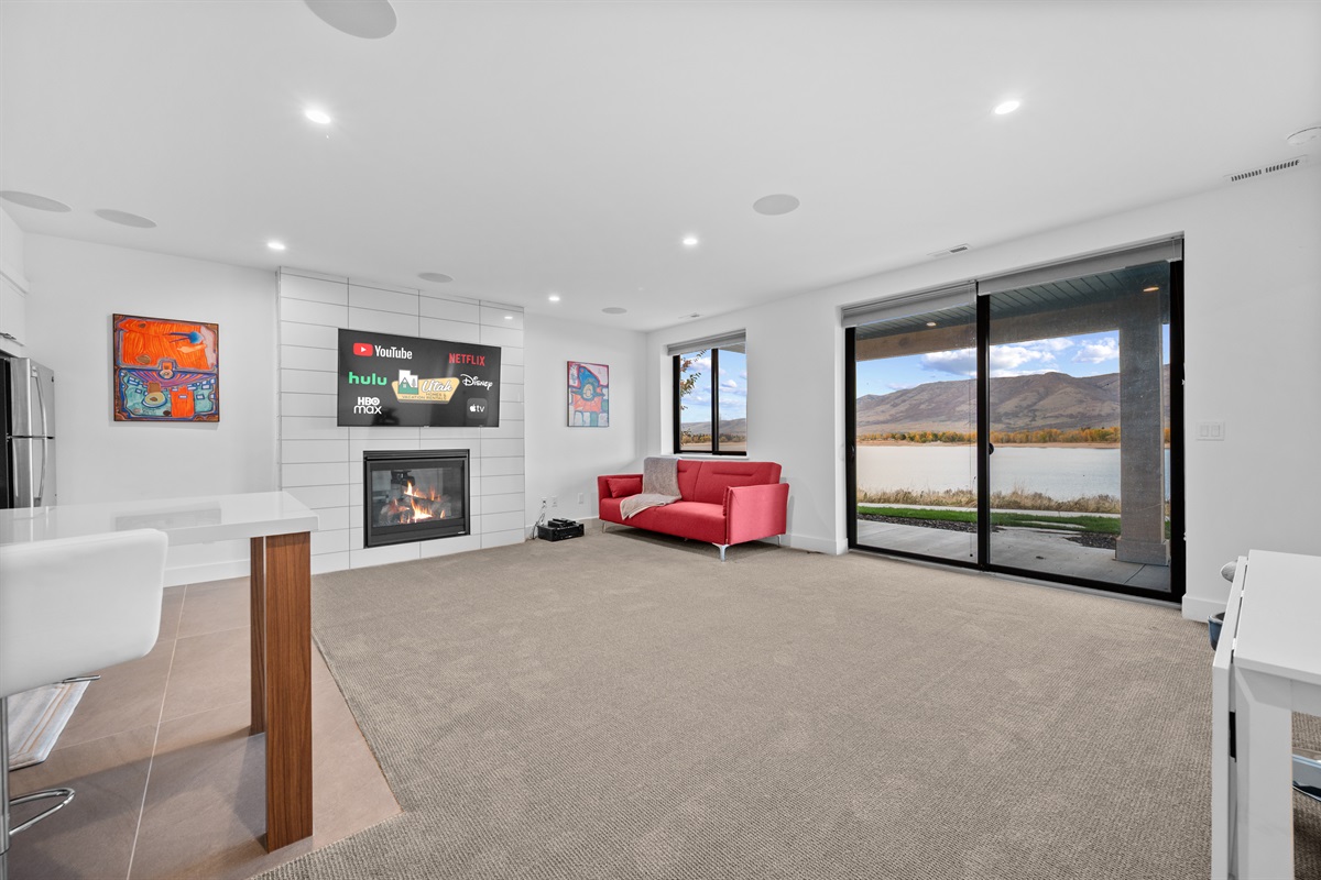 Relax with family movie nights or unwind with a glass of wine.