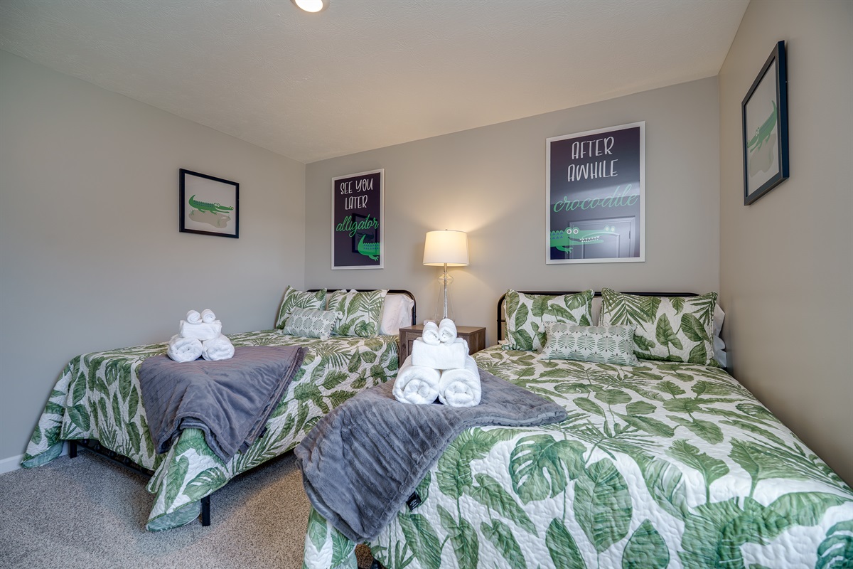 Cozy Bedroom with Two Full Beds