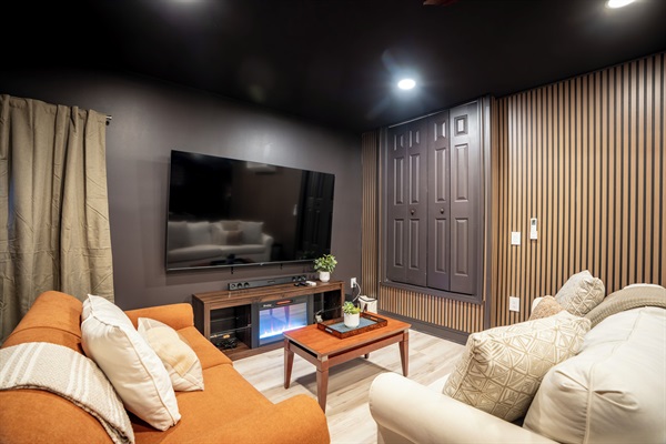 Main TV area in game room