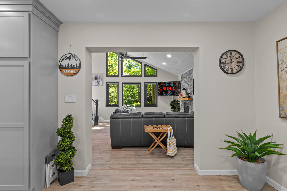 A cozy, all-season space with a warm