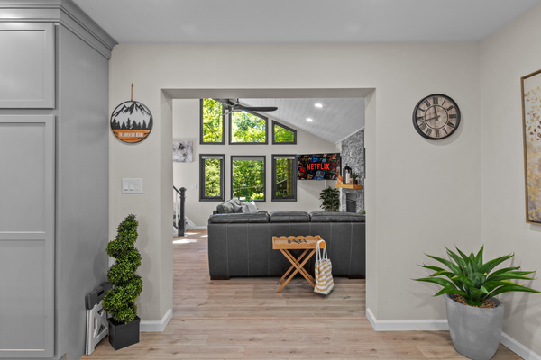 A cozy, all-season space with a warm