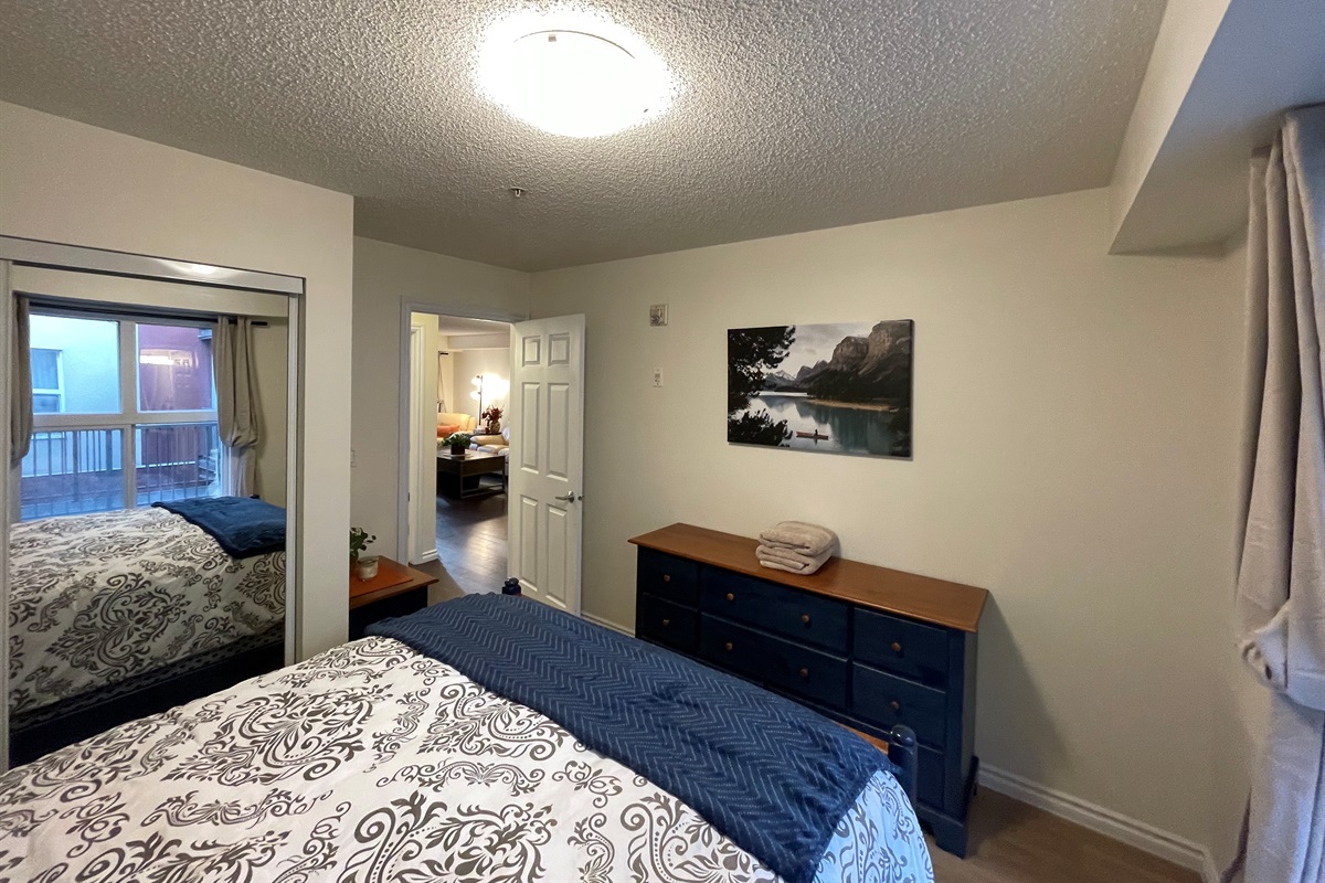Queen bed and large closet