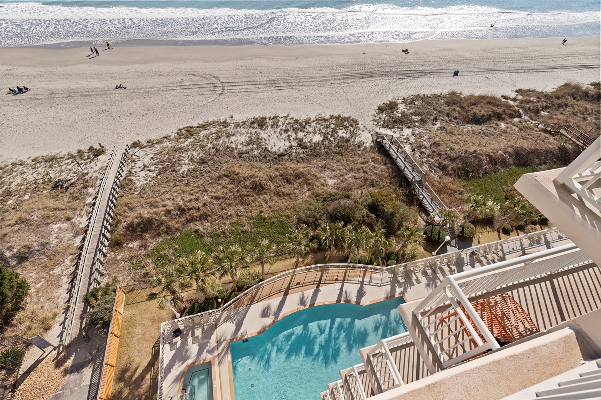 Pool and beach view
