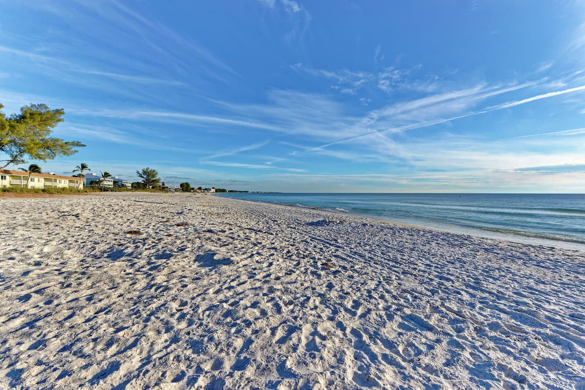 White sugar sand under your feet during an early morning beach walk! 