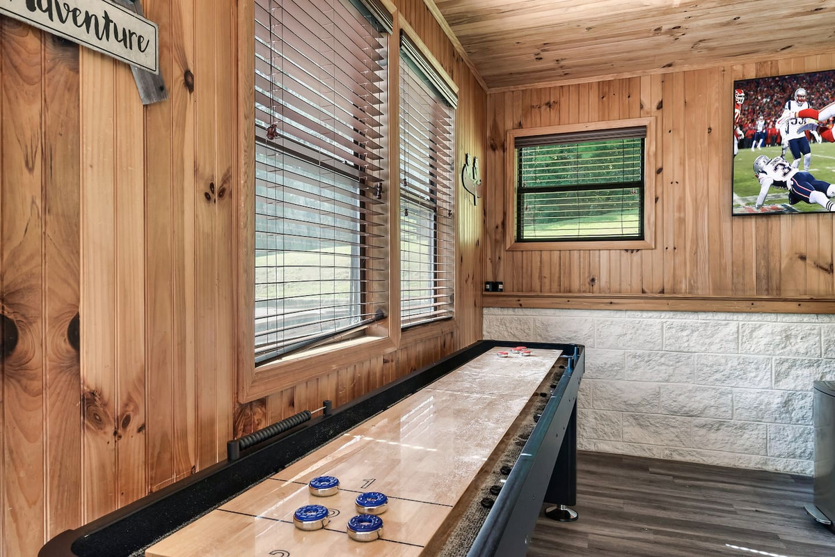 pool table/shuffleboard/bar room - lower level